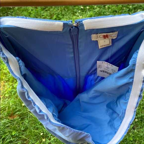 NWT J Crew Chambray Embroided Dress size 2 - Picture 4 of 9